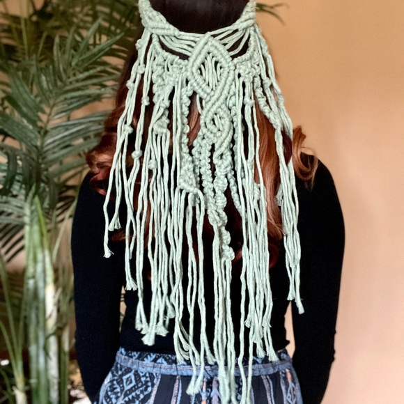 Handmade Macramé Head Accessory - Picture 2 of 2